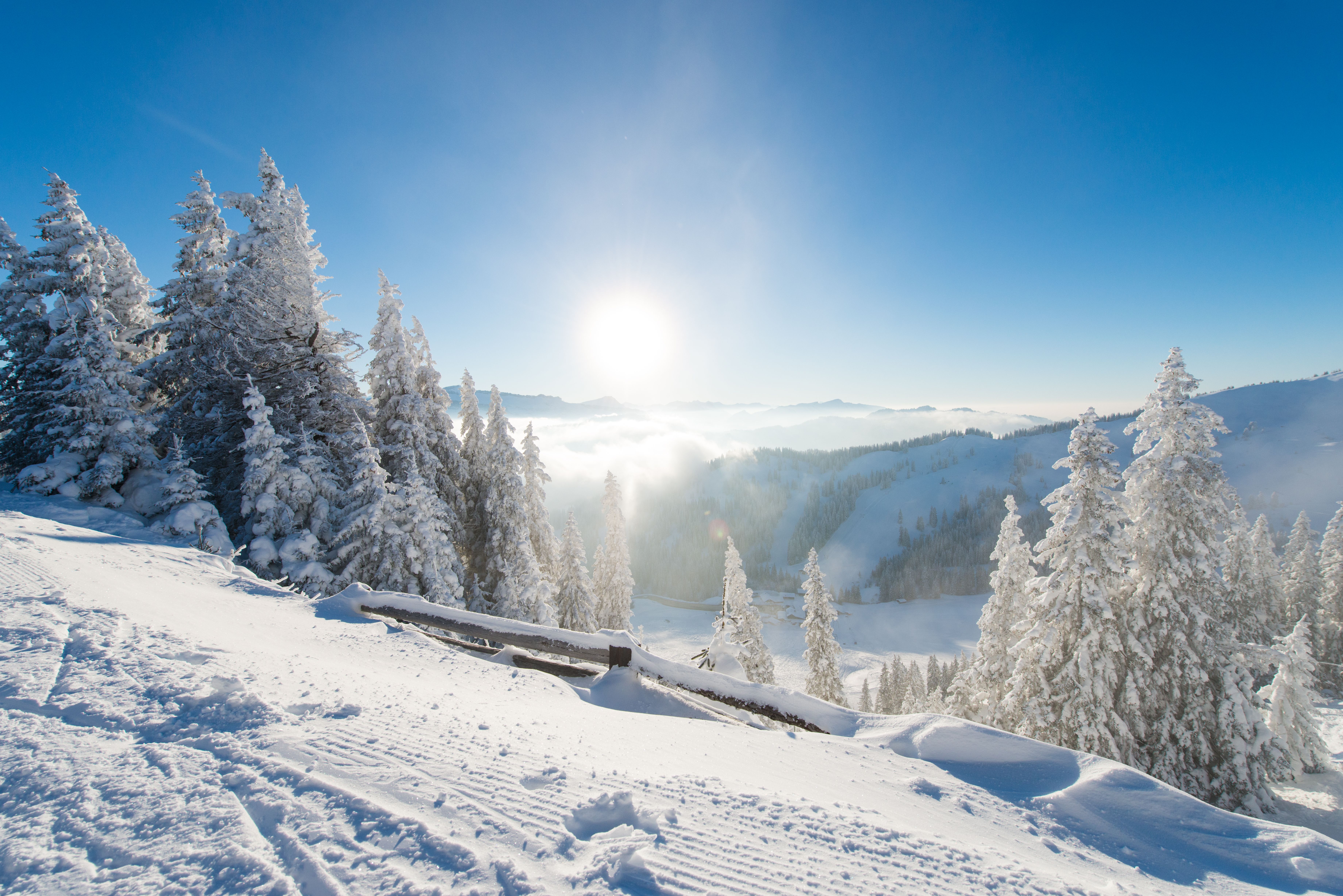 Herrliche Winterstimmung beim Skigebiet Grasgehren