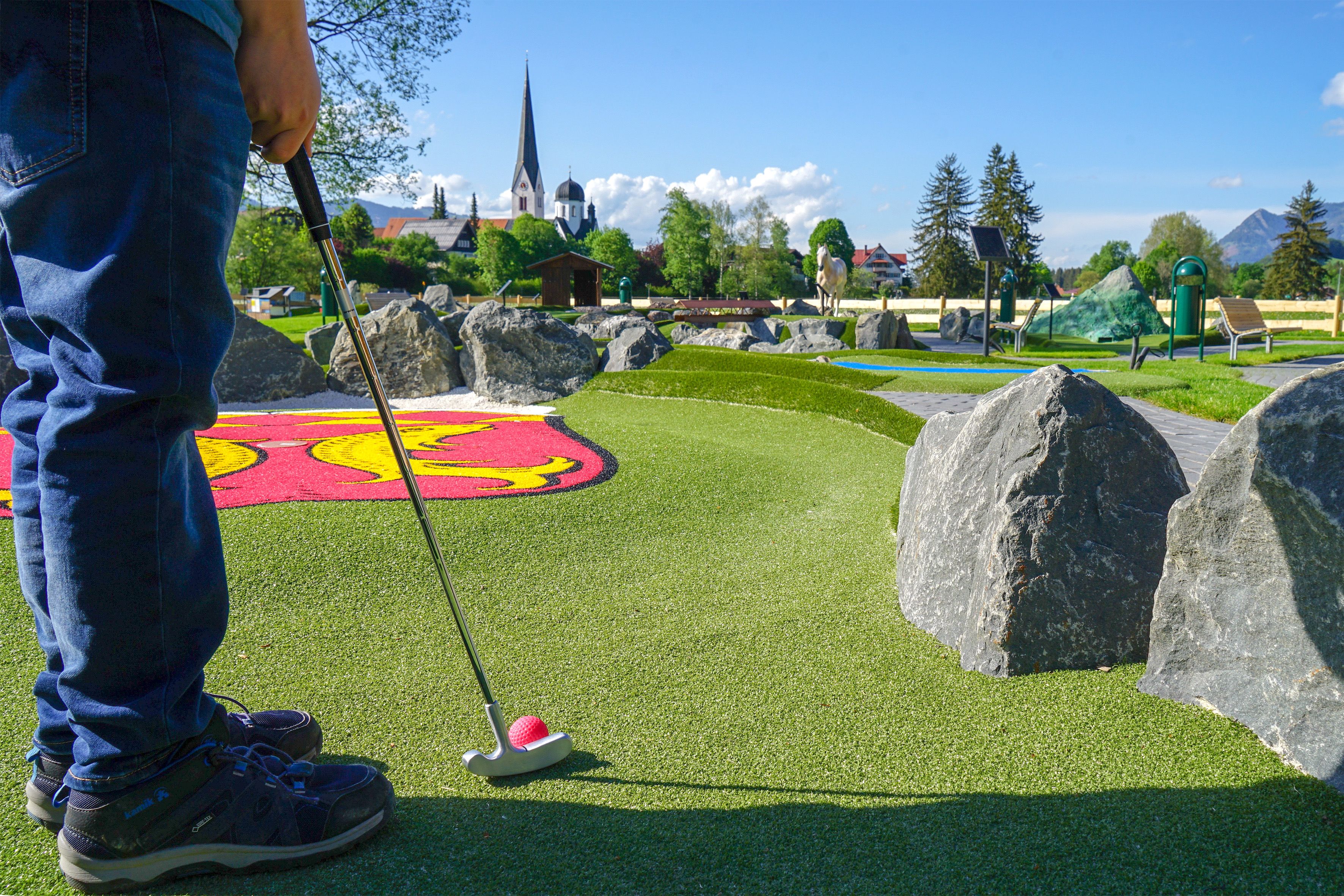 Minigolfplatz in den Hörnerdörfern in Fischen im Allgäu