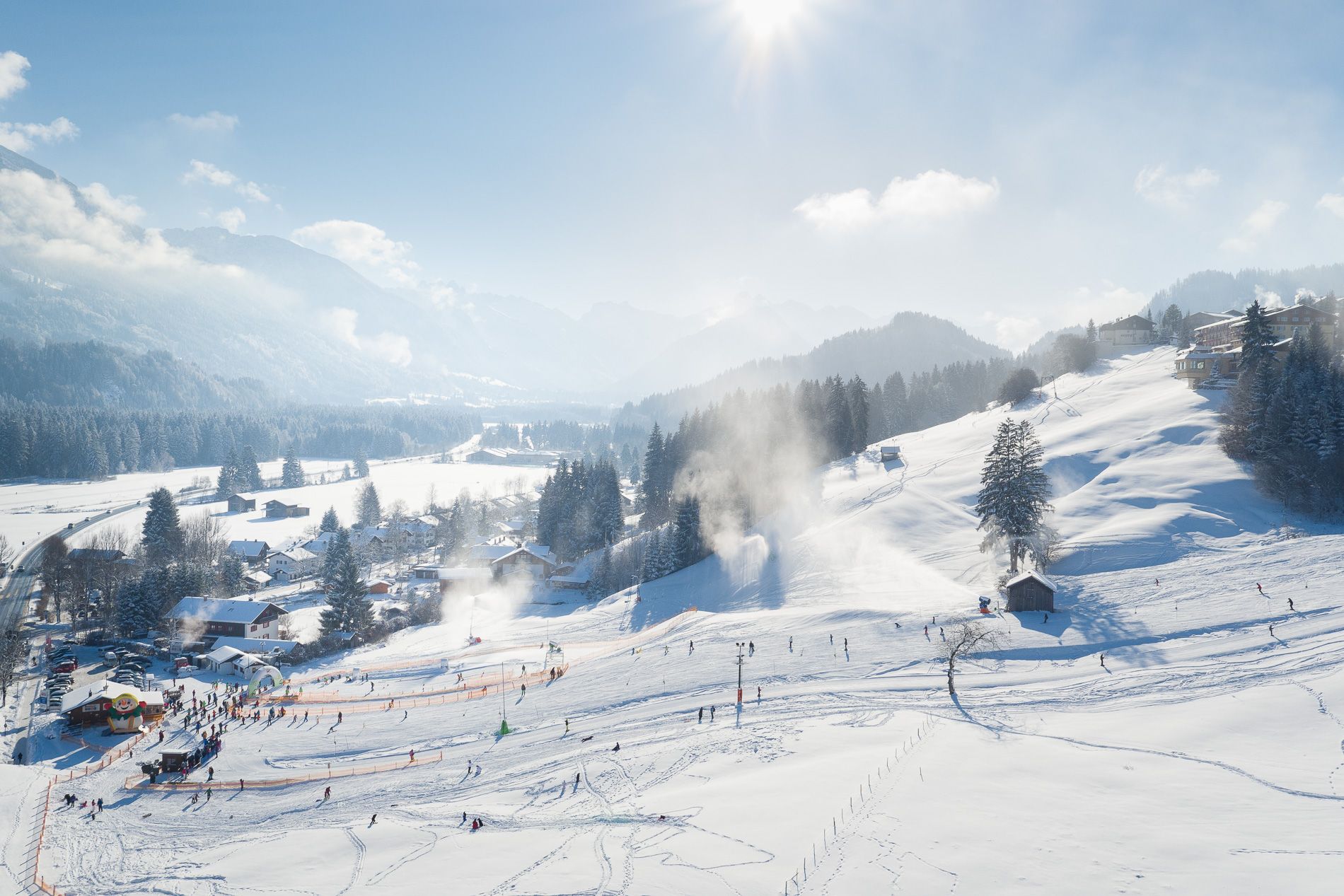 Skigebiet Stinesser in Fischen in den Hörnerdörfern im Allgäu