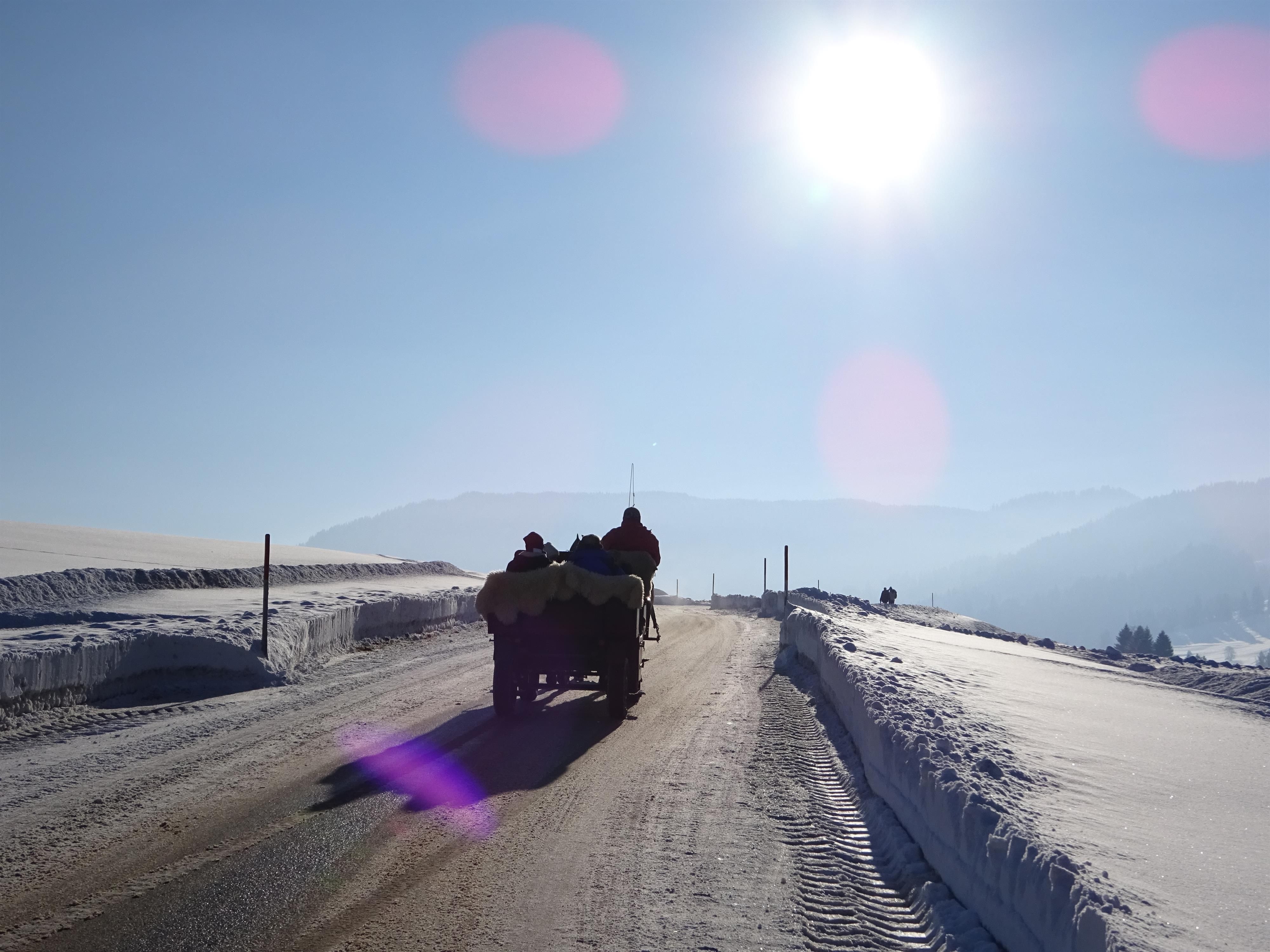 Genießen Sie die Wintersonne und die Aussicht