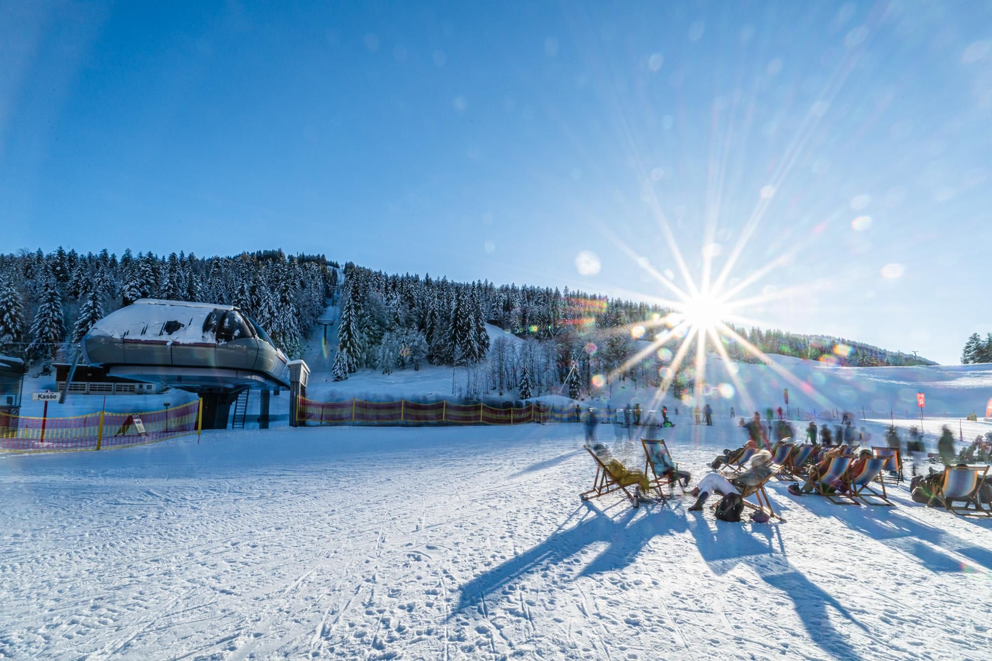 Skitest an der Schelpenbahn in Balderschwang