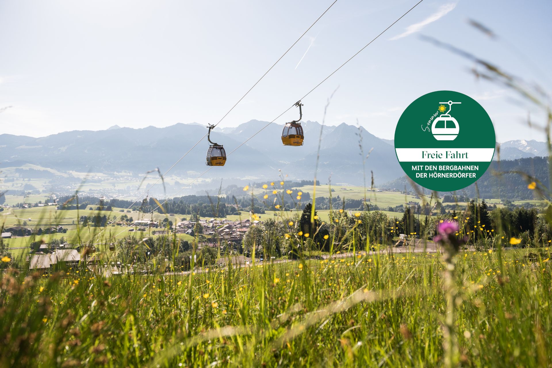 Freie Fahrt mit den Bergbahnen der Hörnerdörfer im Sommer