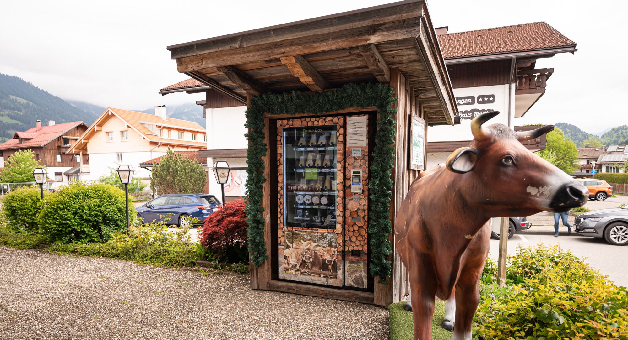 Lebensmittelautomat in Fischen im Allgäu