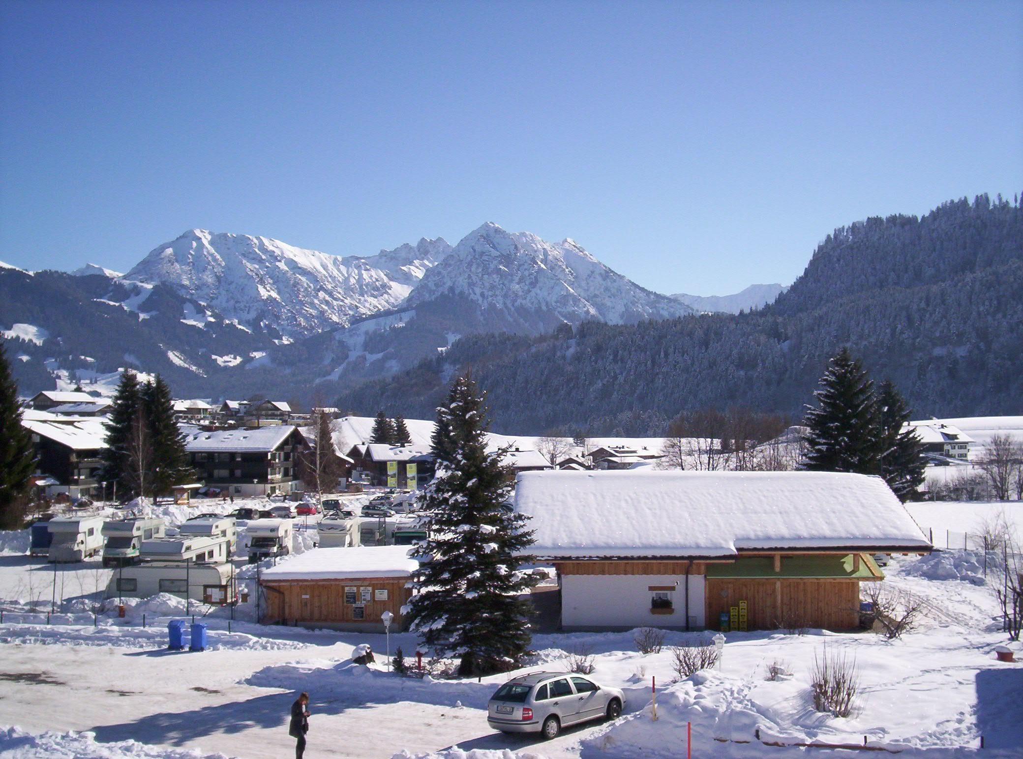 Panorama Wohnmobilplatz im Winter