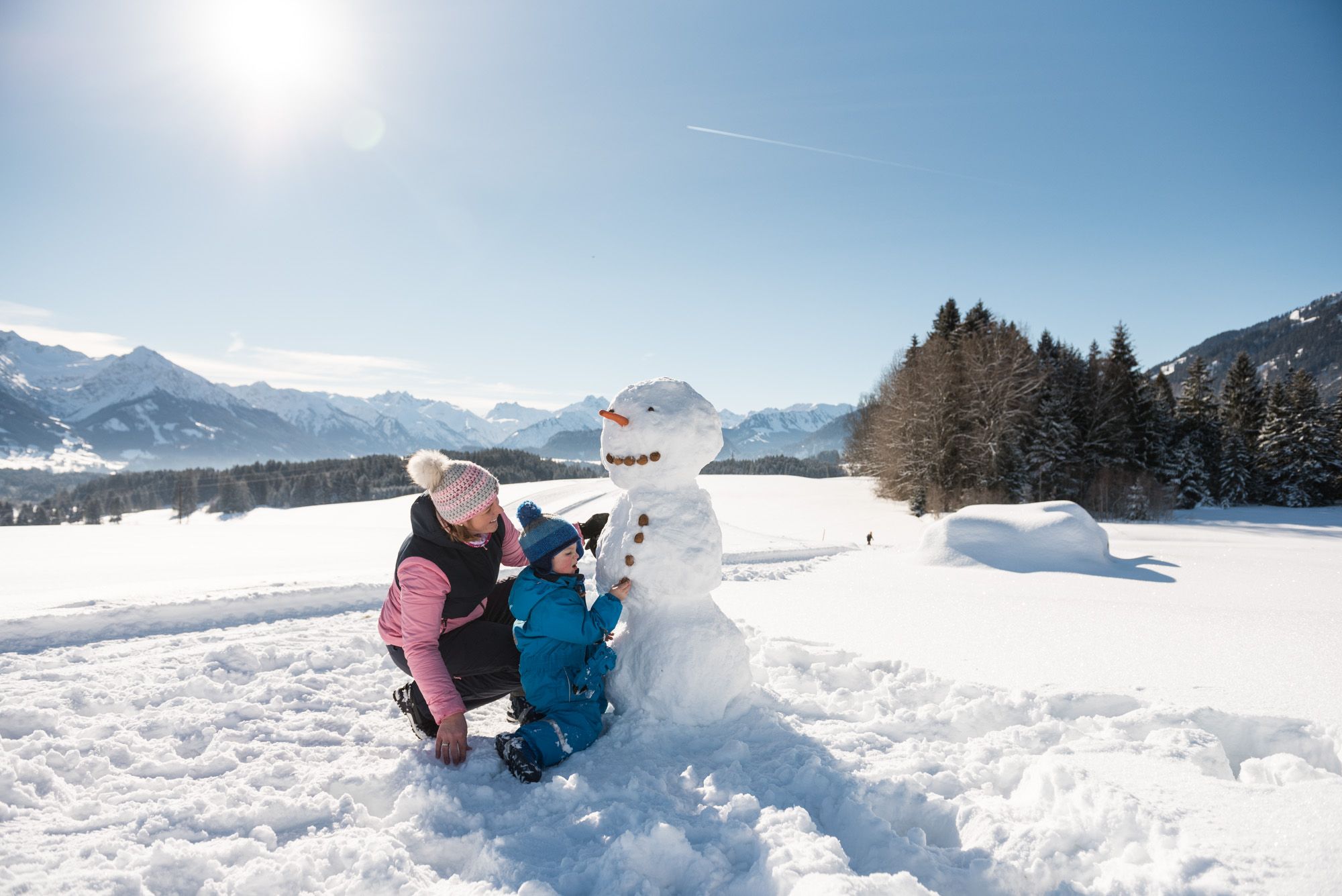 Schneemann bei Ofterschwang - Hörnerdörfer im Allgäu