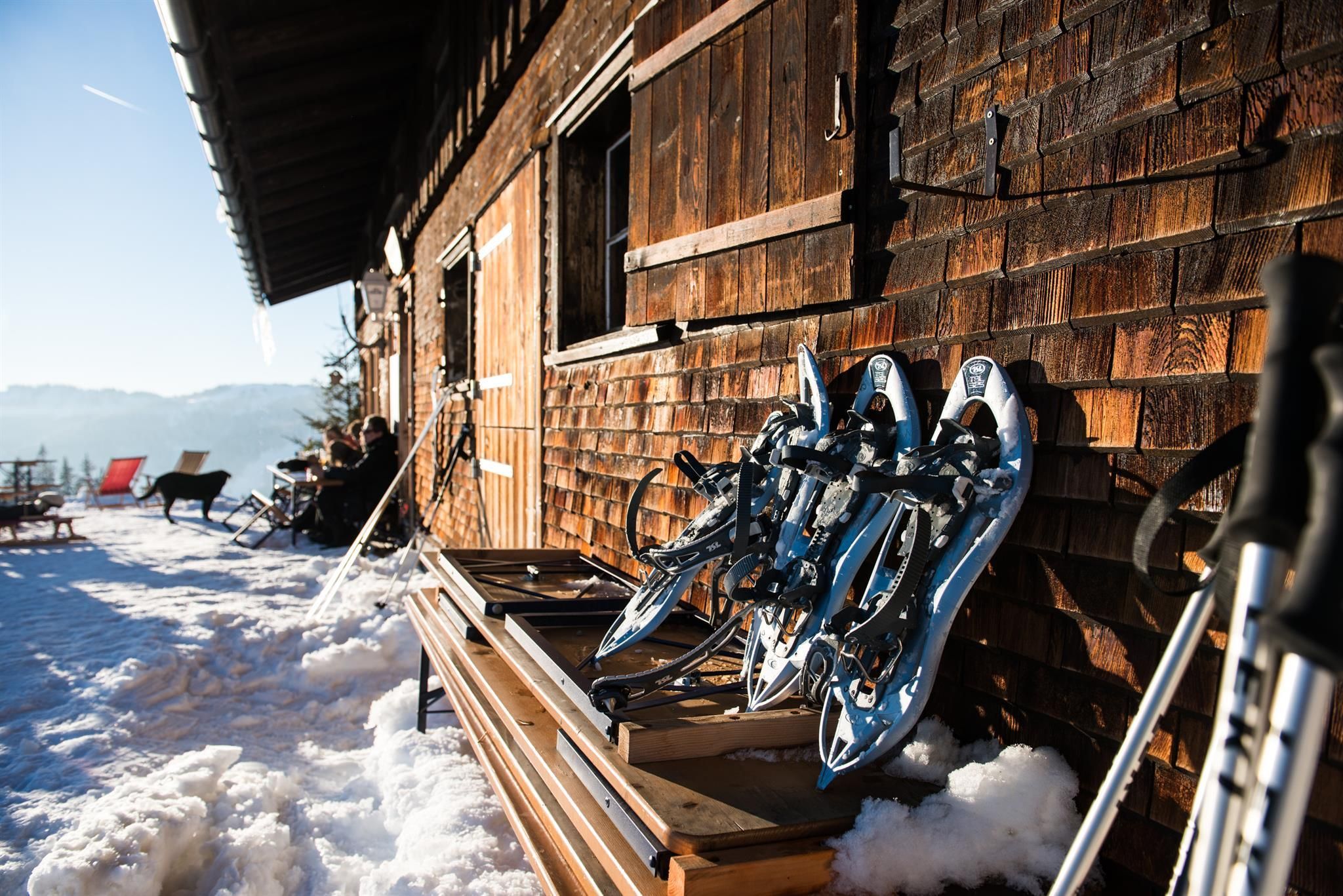 Schneeschuhe auf der Mittelalpe