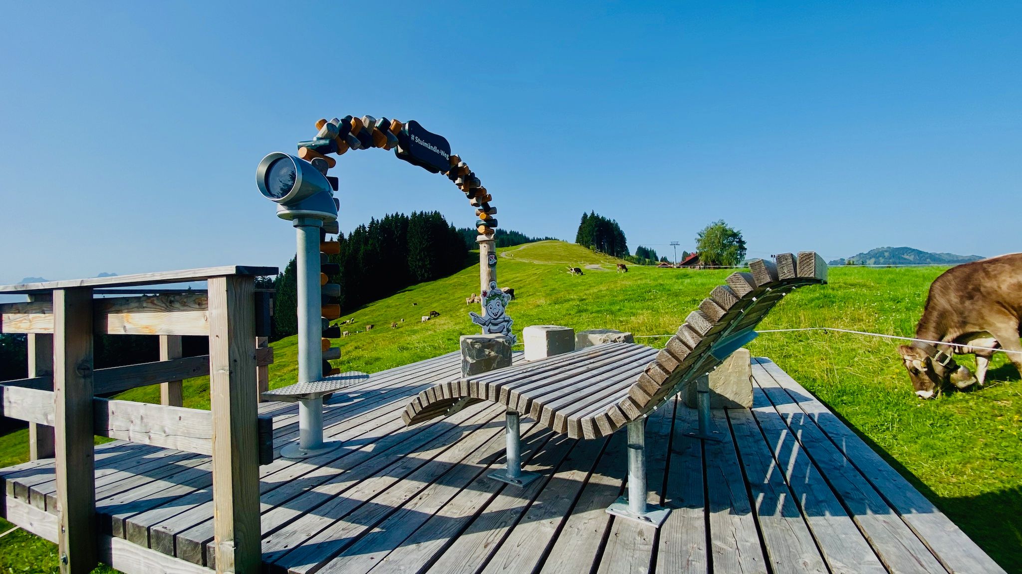 Aussichtsinsel mit Blick Richtung Ofterschwanger Horn