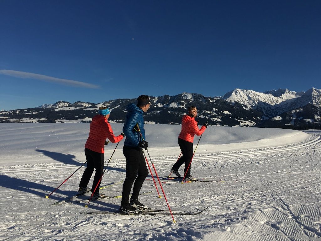 Langläufer auf der Kierwanger Loipe