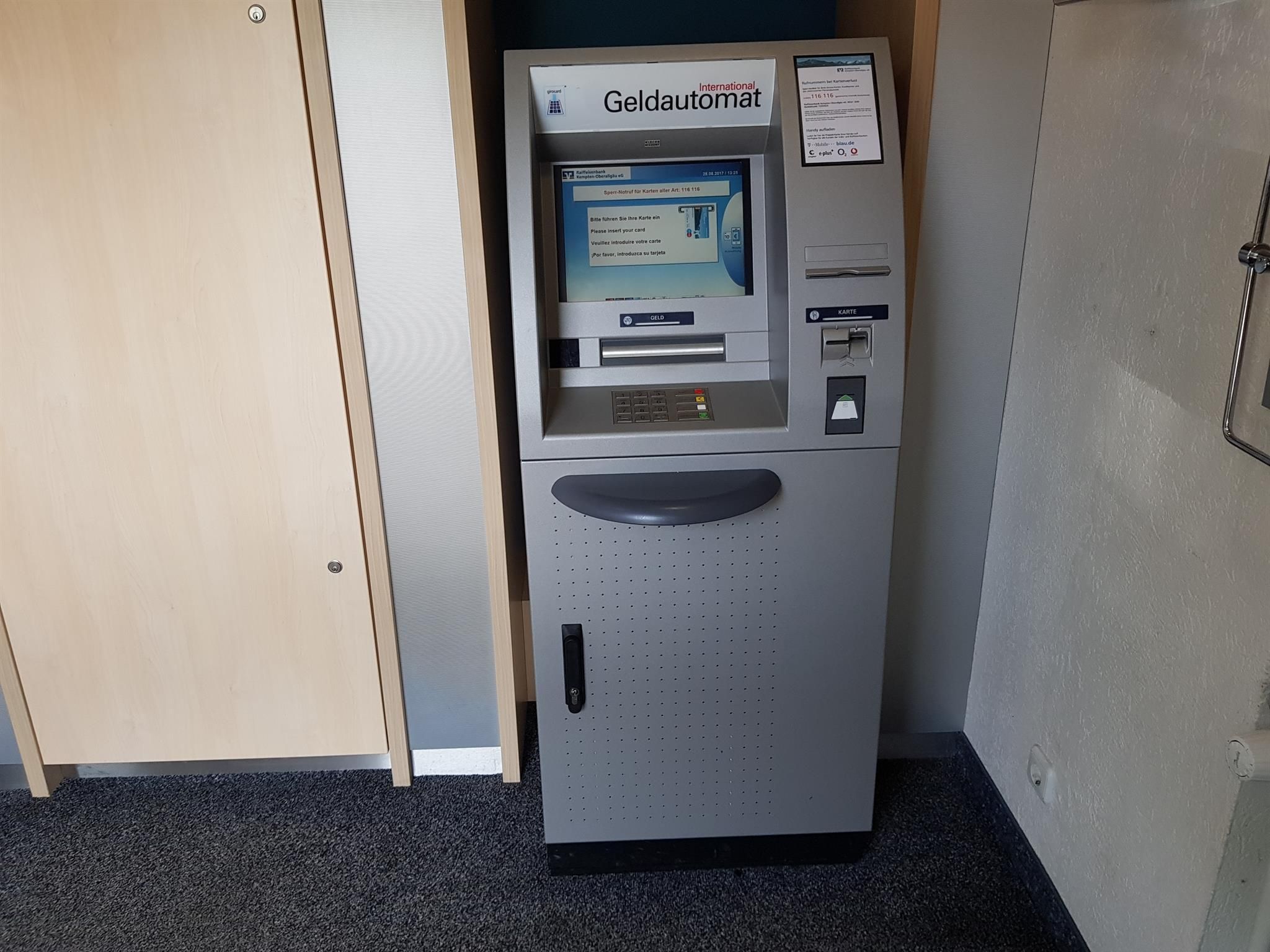Geldautomat der Raiffeisenbank Kempten-Oberallgäu