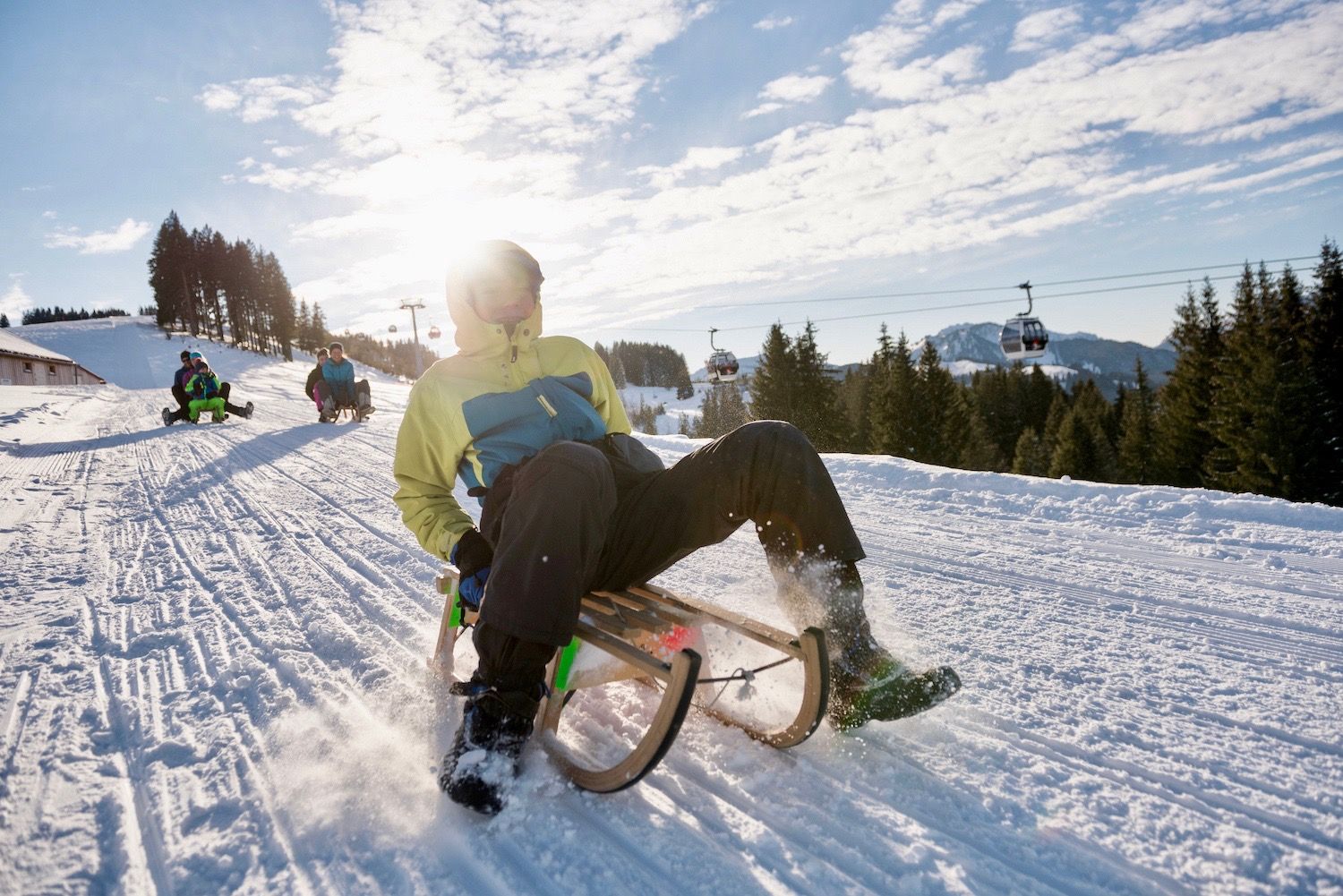 Rodeln in Ofterschwang im Allgäu