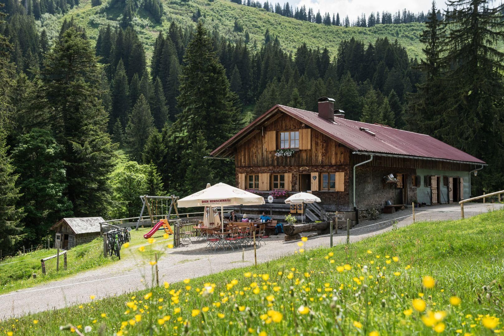 Die Alpe Bolgen liegt idyllisch im Bolgental bei B