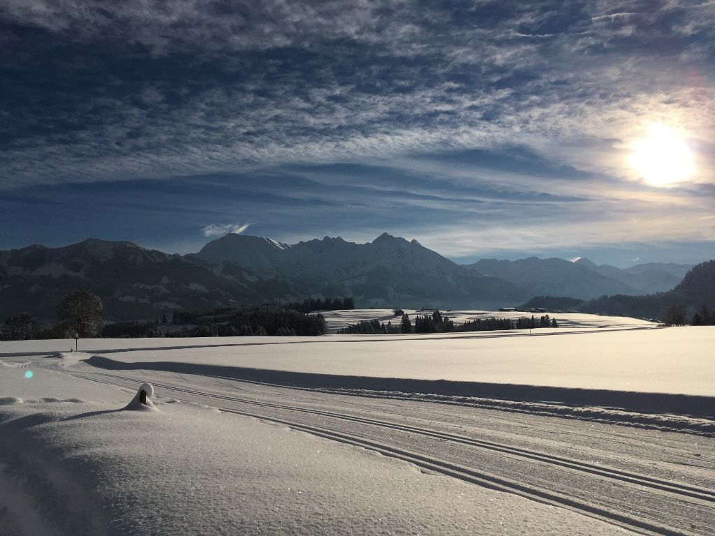 Loipe in Bolsterlang im Allgäu