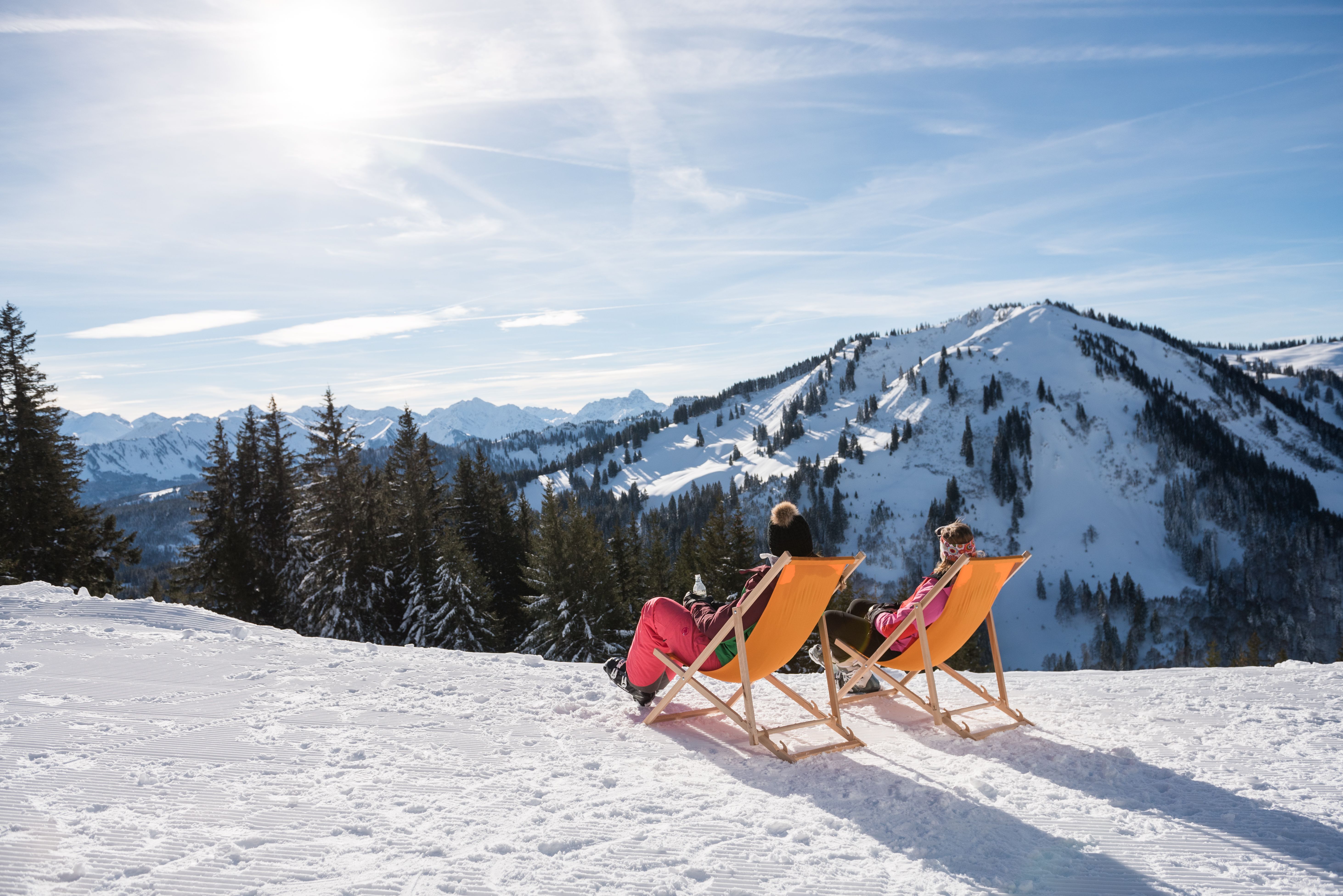 Winterliches Sonnenbaden am Bolsterlanger Horn