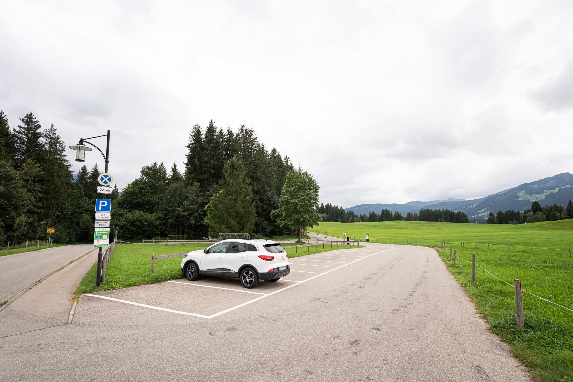 Parkplatz Tiefenberg bei Ofterschwang