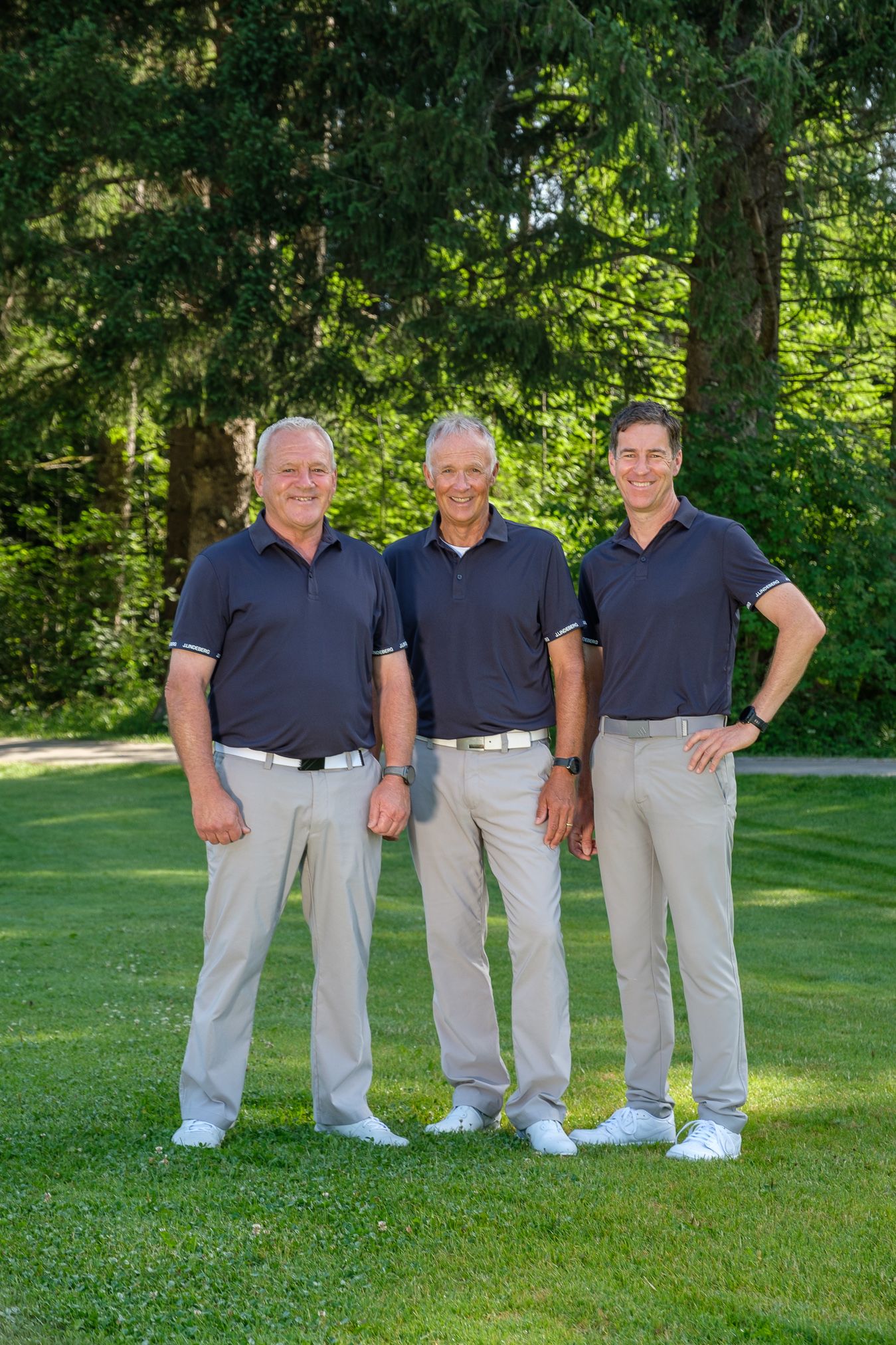 Andy MacDonald, Head Professional der Golfacademy Sonnenalp, sowie sein Trainerteam, bestehend aus Paul West und Malcolm King