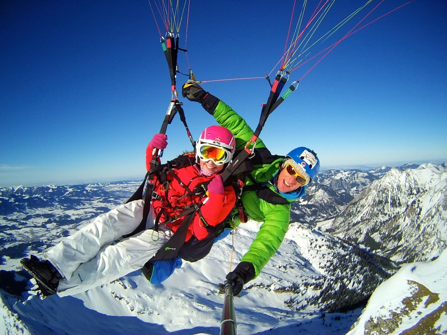 Gleitschirmfliegen im Allgäu, auch im Winter ein Genuss