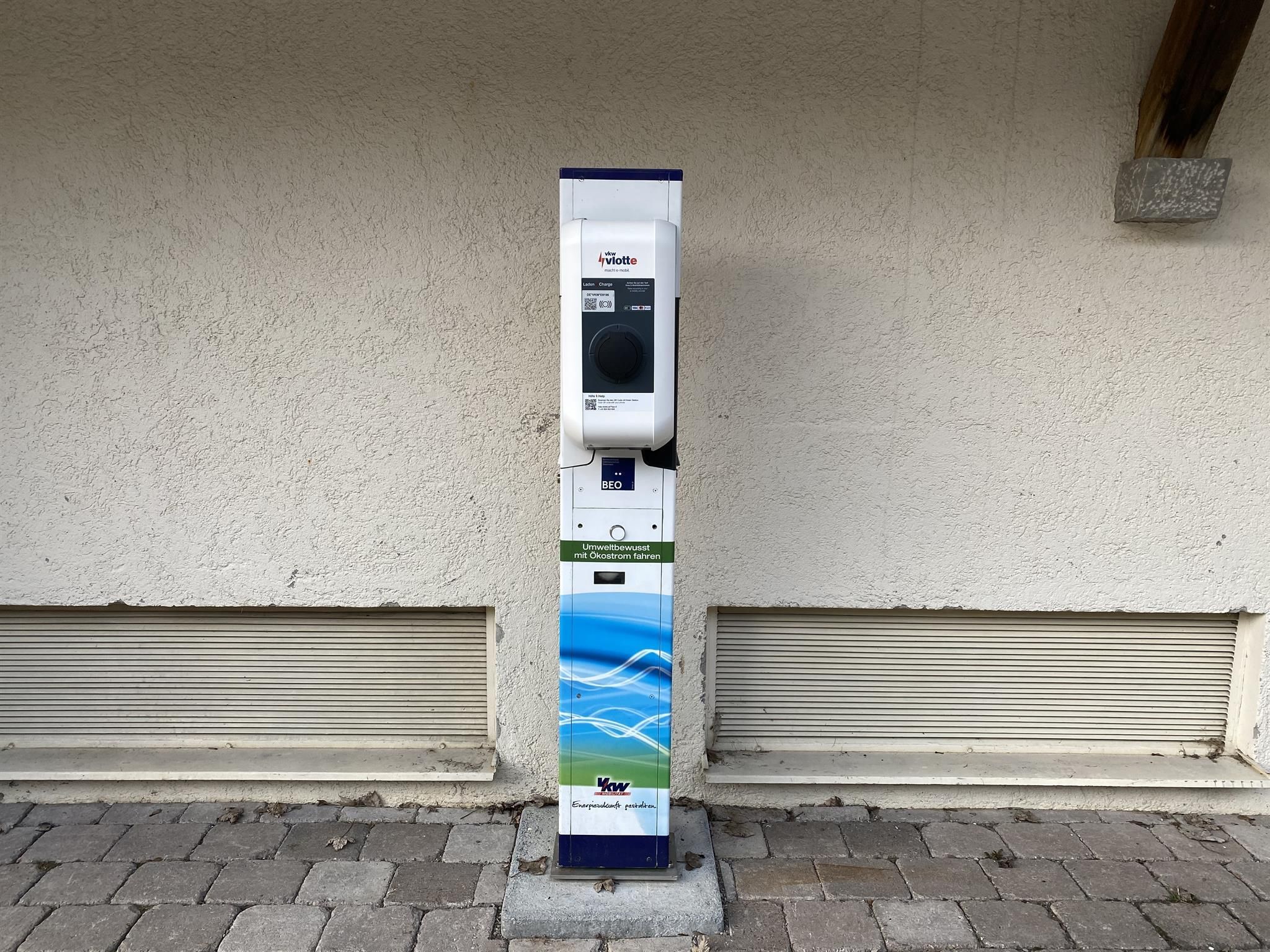 Ladestation für E-Autos in Balderschwang