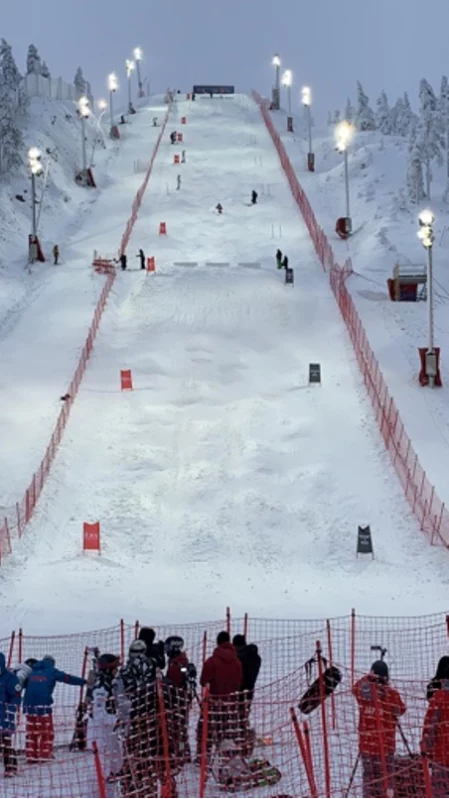 Weltcup-Piste in Ruka, Finnland