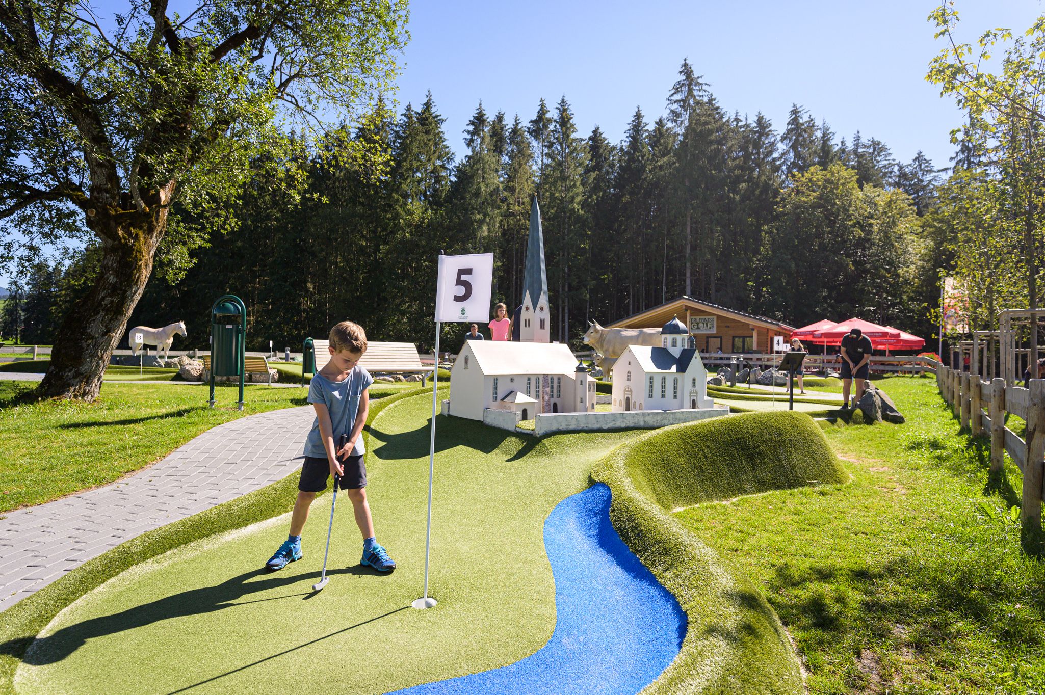 Erlebnis-Minigolfplatz in den Hörnerdörfern in Fischen im Allgäu