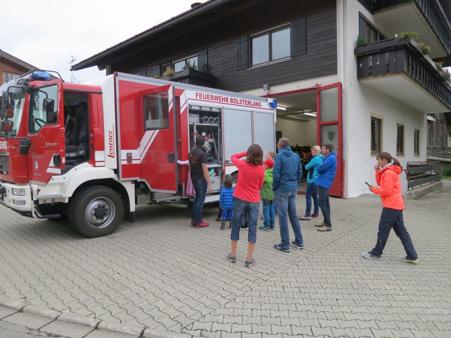 Besuch der Feuerwehr in Bolsterlang im Allgäu